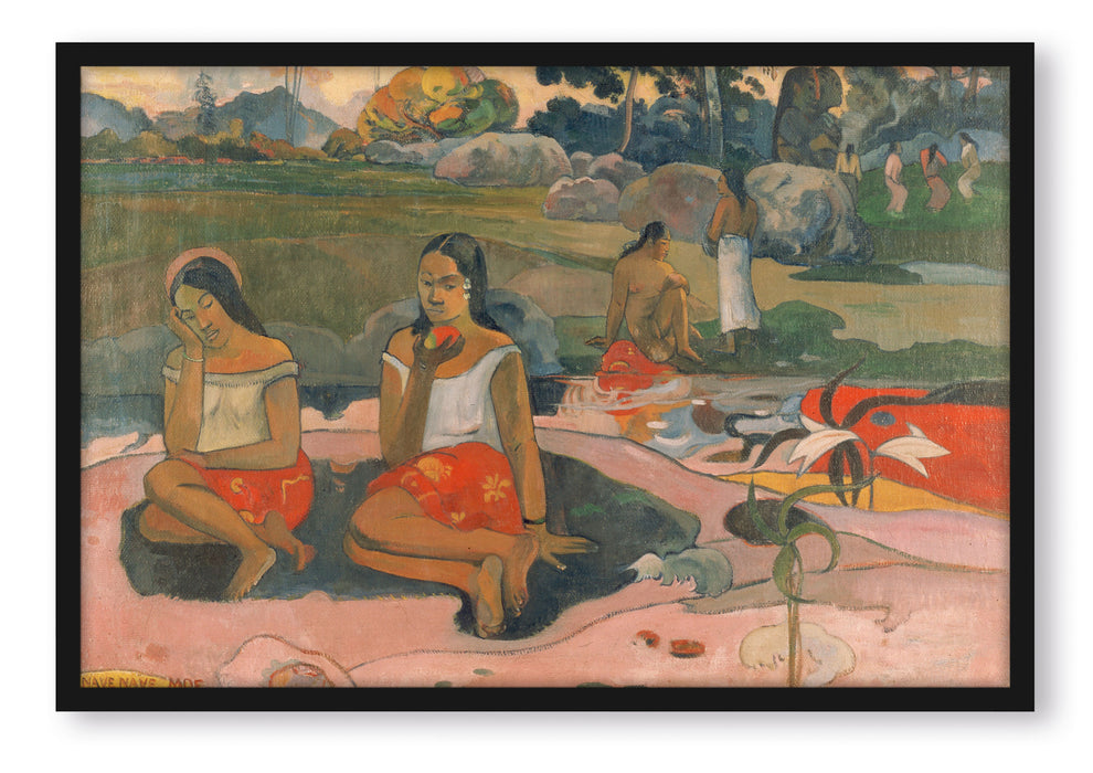 Paul Gauguin - Heiliger Frühling: Süße TräumeNave nav, Poster mit Bilderrahmen