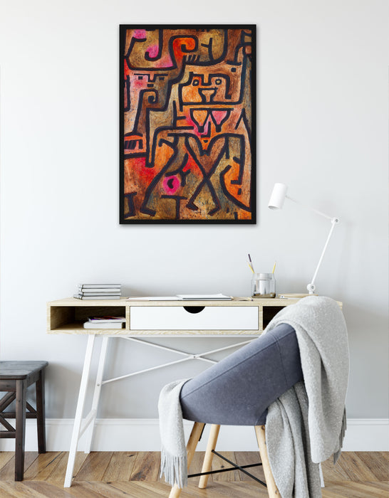 Paul Klee - Waldhexen , Poster mit Bilderrahmen