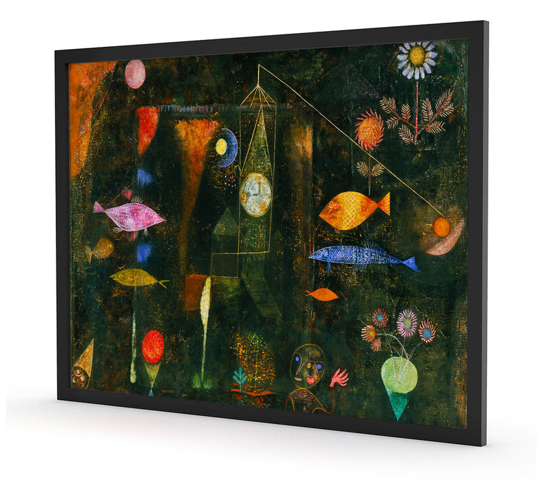 Paul Klee - Fischzauber, Poster mit Bilderrahmen