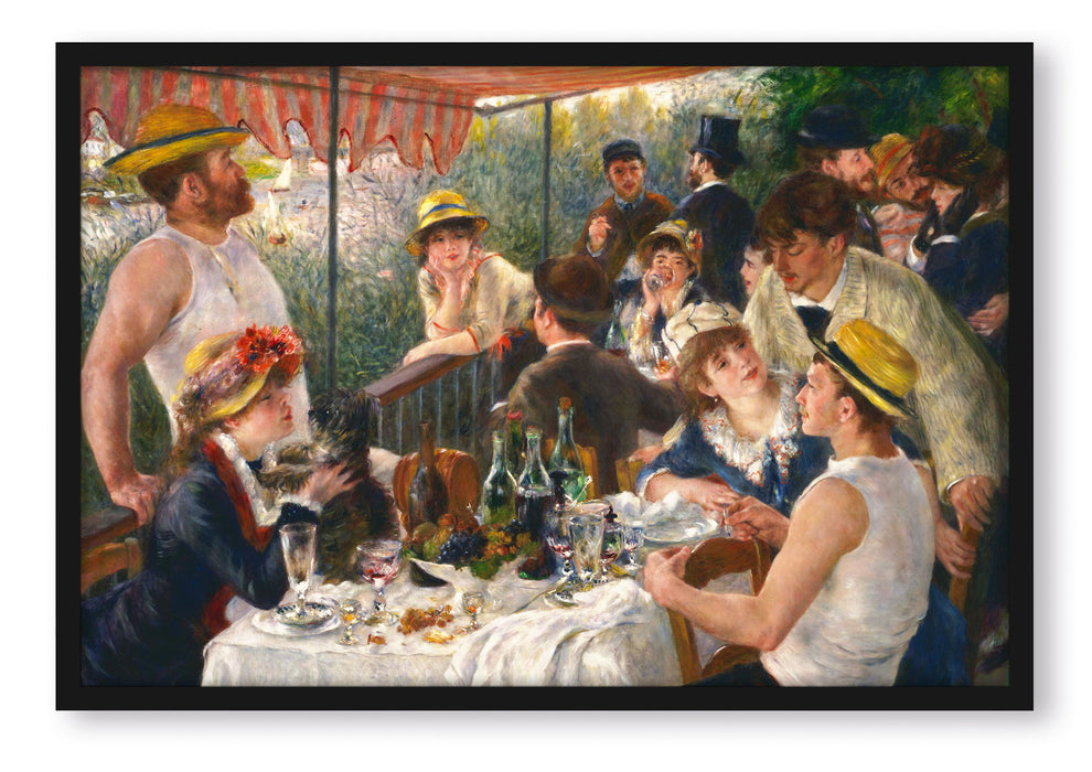 Pierre-Auguste Renoir - Die Mahlzeit der Ruderer, Poster mit Bilderrahmen