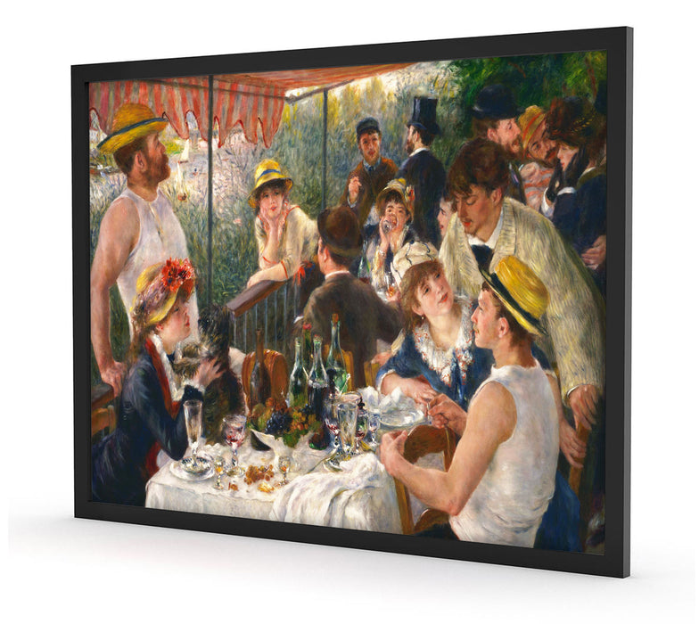 Pierre-Auguste Renoir - Die Mahlzeit der Ruderer, Poster mit Bilderrahmen