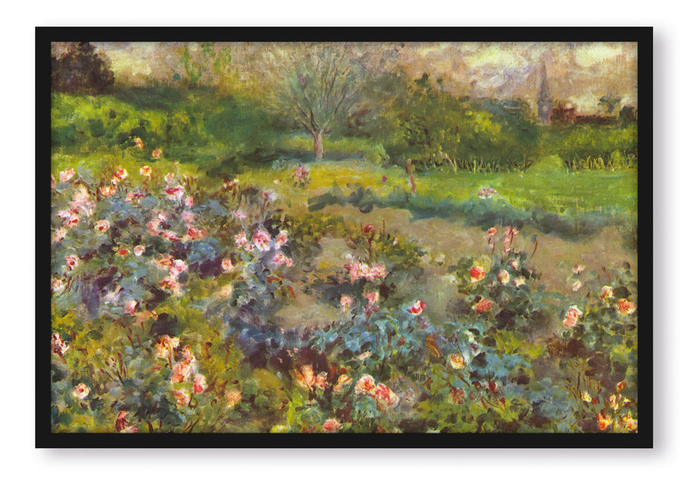 Pixxprint Pierre-Auguste Renoir - Rosenhain , Poster mit Bilderrahmen