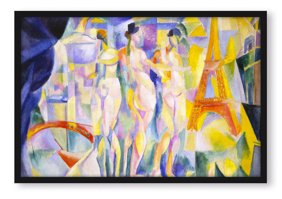 Robert Delaunay - Die Stadt Paris, Poster mit Bilderrahmen
