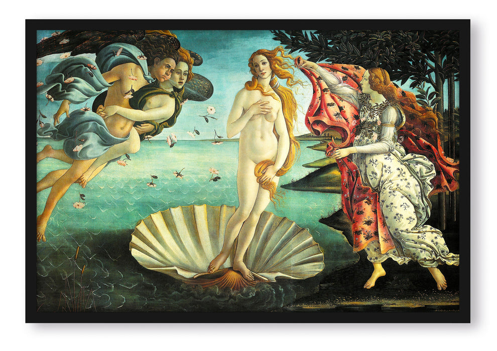 Sandro Botticelli - Die Geburt der Venus , Poster mit Bilderrahmen