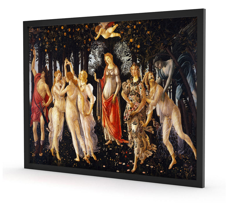 Sandro Botticelli - Frühling Primavera, Poster mit Bilderrahmen