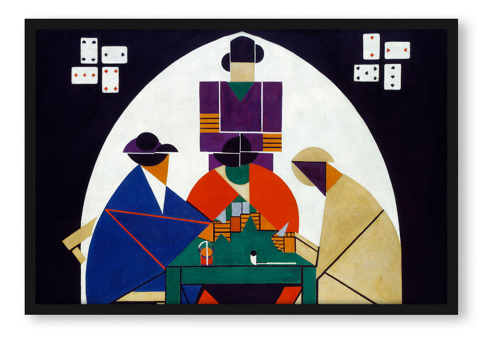 Pixxprint Theo van Doesburg - Kartenspieler, Poster mit Bilderrahmen