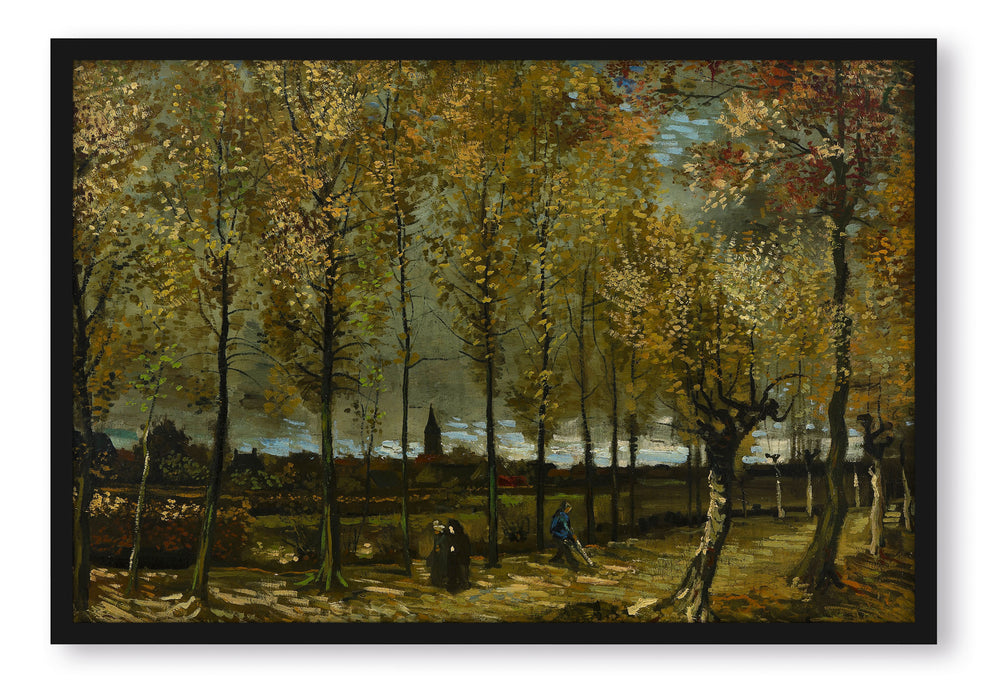 Pixxprint Vincent Van Gogh - Pappeln in der Nähe von Nuenen , Poster mit Bilderrahmen