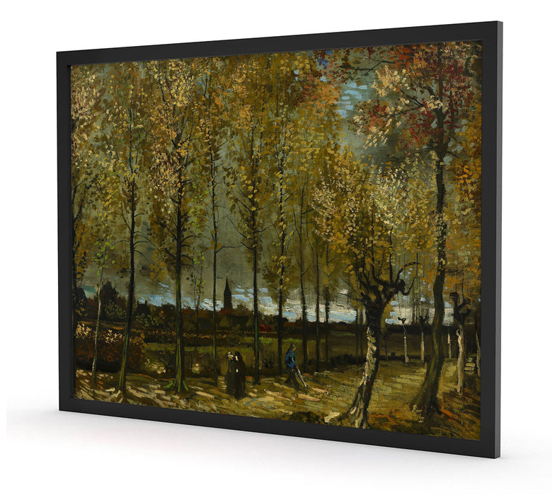 Vincent Van Gogh - Pappeln in der Nähe von Nuenen , Poster mit Bilderrahmen