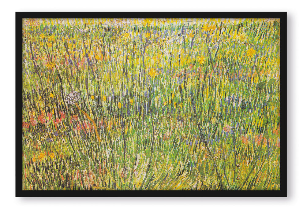 Pixxprint Vincent Van Gogh - Gras-Stelle , Poster mit Bilderrahmen