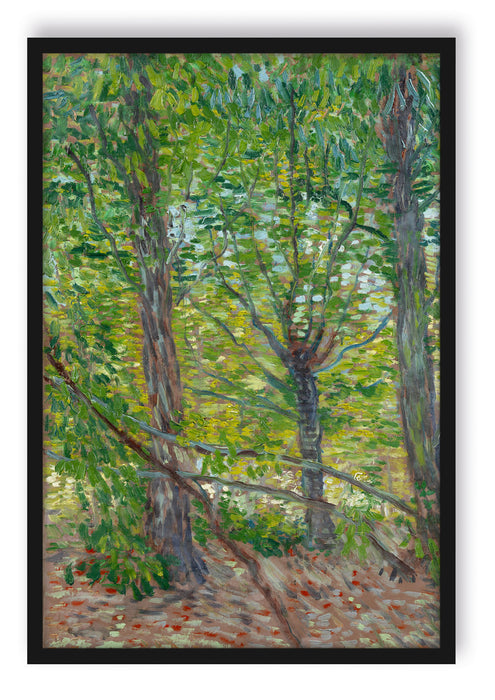 Pixxprint Vincent Van Gogh - Bäume , Poster mit Bilderrahmen