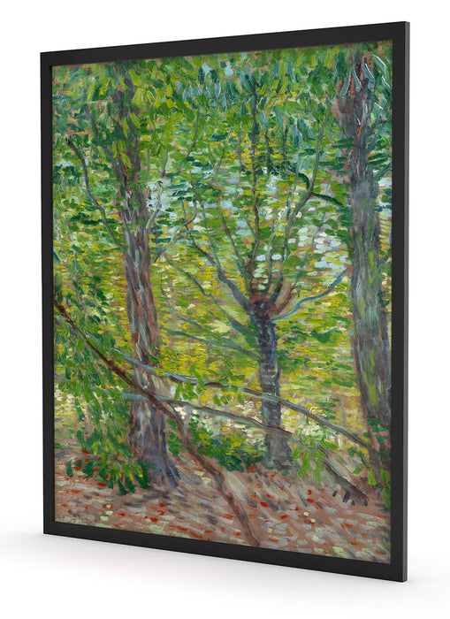 Vincent Van Gogh - Bäume , Poster mit Bilderrahmen