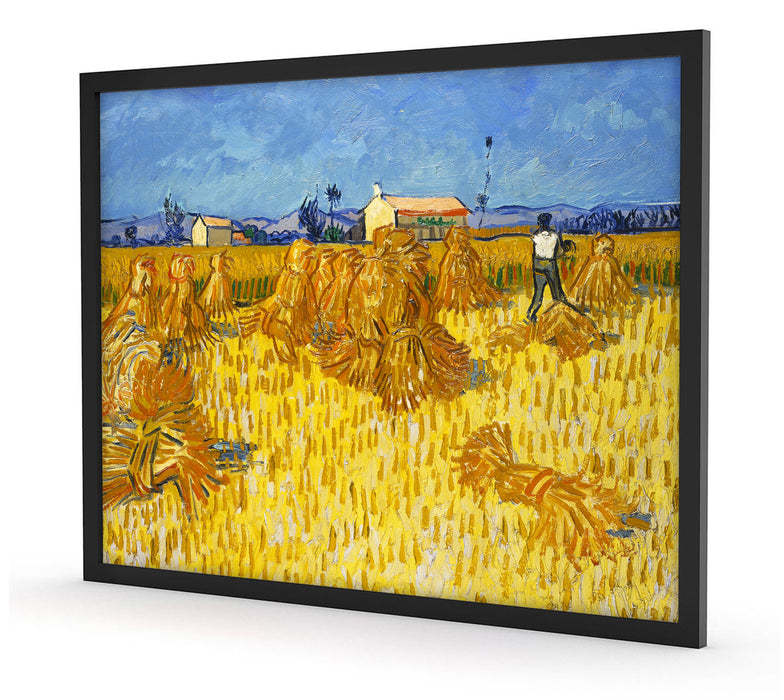 Vincent Van Gogh - Getreide-Ernte in der Provence , Poster mit Bilderrahmen