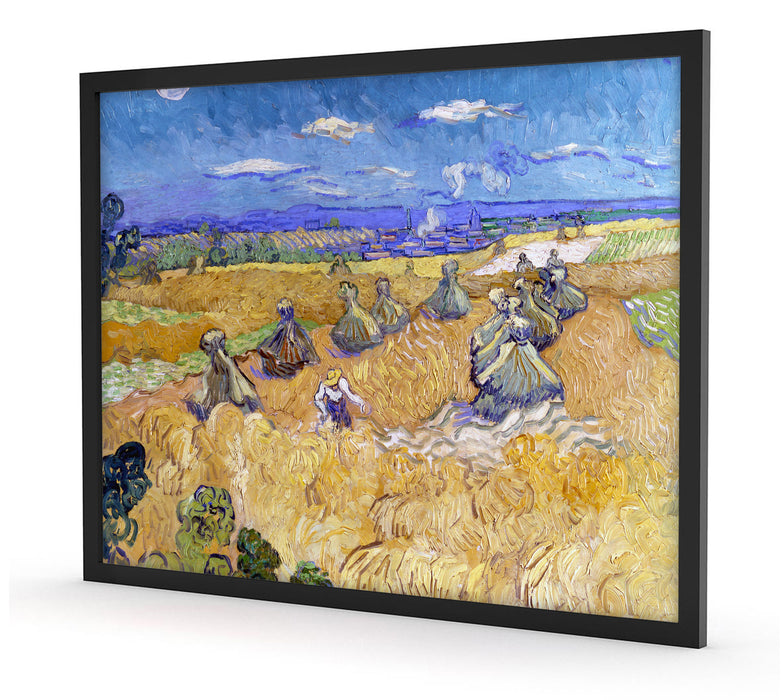 Vincent Van Gogh - Weizenfeld mit Mähern Auvers , Poster mit Bilderrahmen