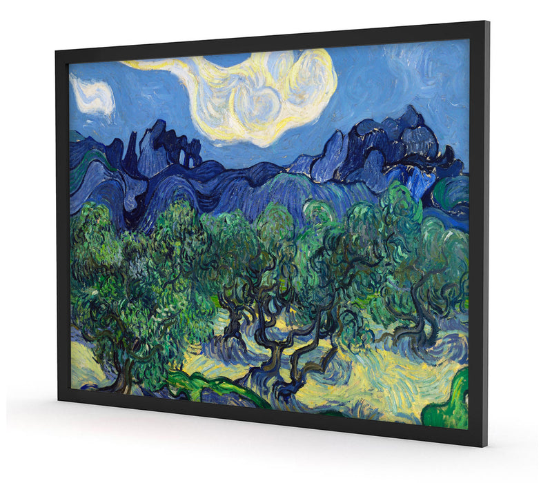 Vincent Van Gogh - Die Oliven-Bäume , Poster mit Bilderrahmen