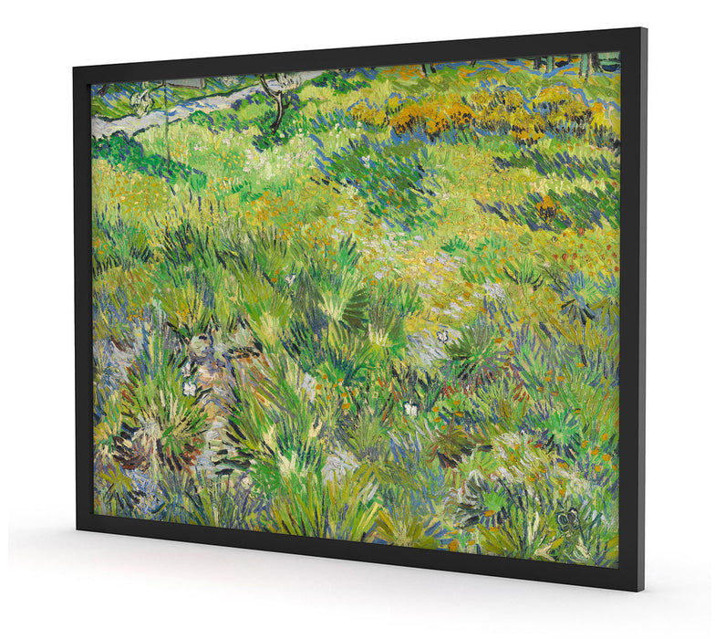 Vincent Van Gogh - Hohes Gras mit Schmetterlingen , Poster mit Bilderrahmen