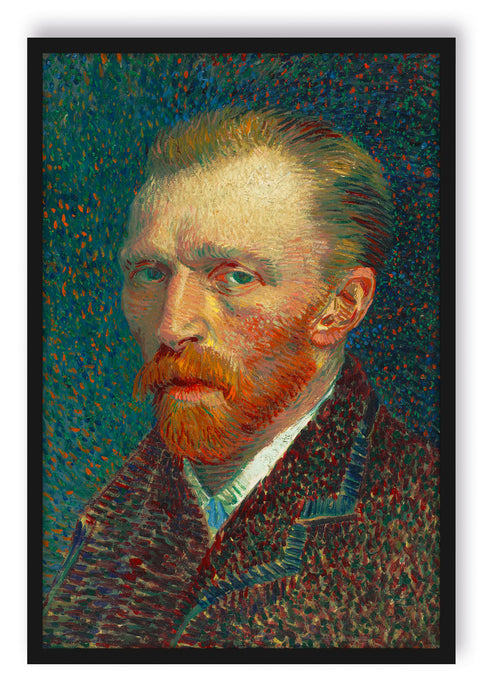 Vincent Van Gogh - Selbstbildnis , Poster mit Bilderrahmen