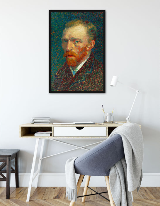 Vincent Van Gogh - Selbstbildnis , Poster mit Bilderrahmen