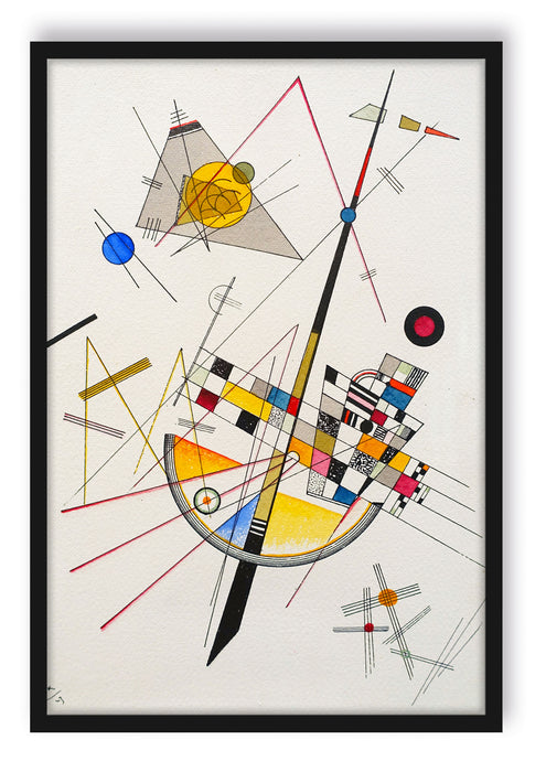 Wassily Kandinsky - Delikate Spannung , Poster mit Bilderrahmen