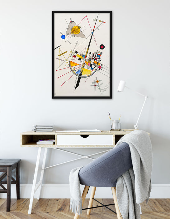 Wassily Kandinsky - Delikate Spannung , Poster mit Bilderrahmen