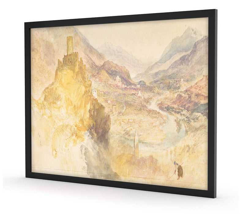 William Turner - Chatel Argent and the Val d'Aosta from, Poster mit Bilderrahmen