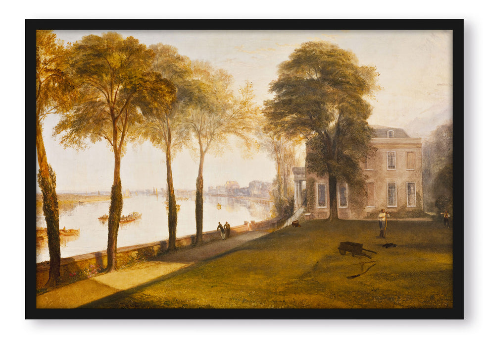 Pixxprint William Turner - Mortlake Terrace Early Summer Morning, Poster mit Bilderrahmen