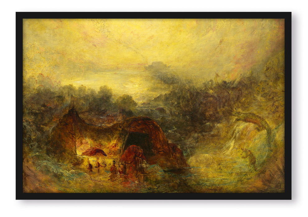 William Turner - The Evening of the Deluge , Poster mit Bilderrahmen