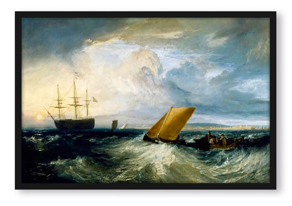 William Turner - Sheerness as seen from the Nore, Poster mit Bilderrahmen