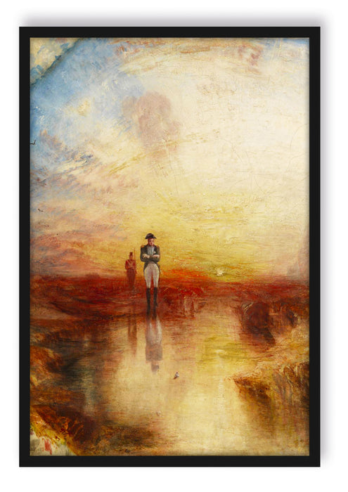 Pixxprint William Turner - War The Exile and the Rock Limpet, Poster mit Bilderrahmen