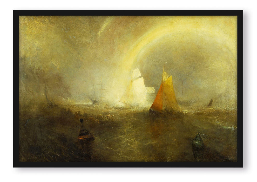 Pixxprint William Turner - The Wreck Buoy, Poster mit Bilderrahmen