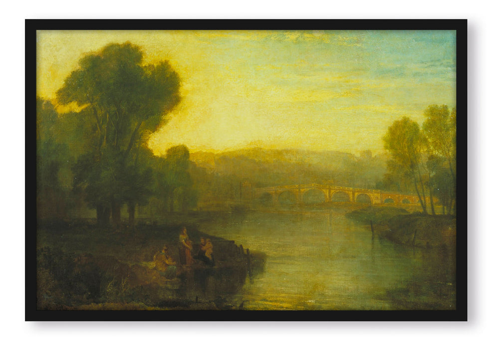 William Turner - View of Richmond Hill and Bridge, Poster mit Bilderrahmen