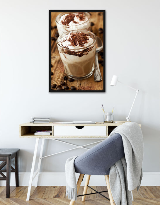 Cappuccino, Poster mit Bilderrahmen