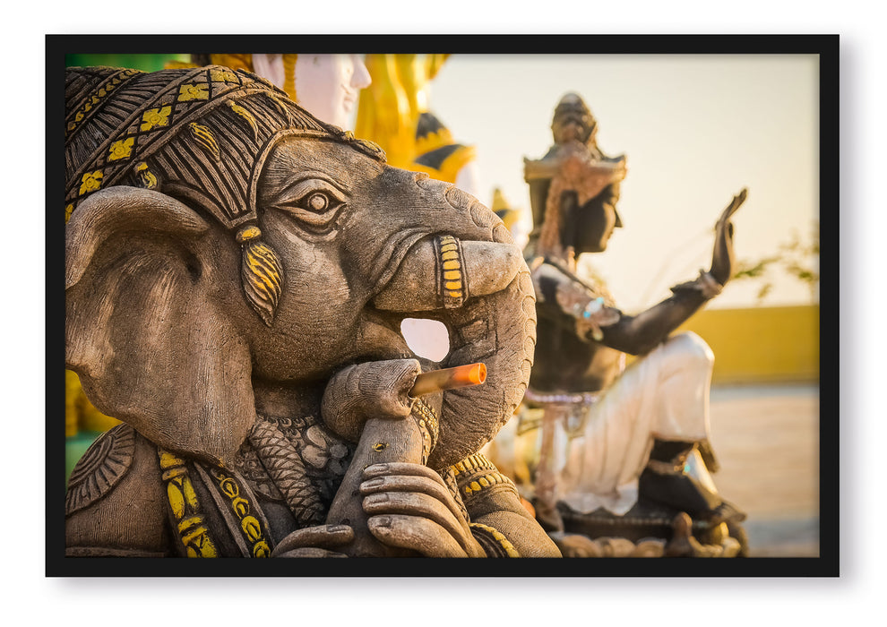 Pixxprint Elefantengottheit in Thailand, Poster mit Bilderrahmen