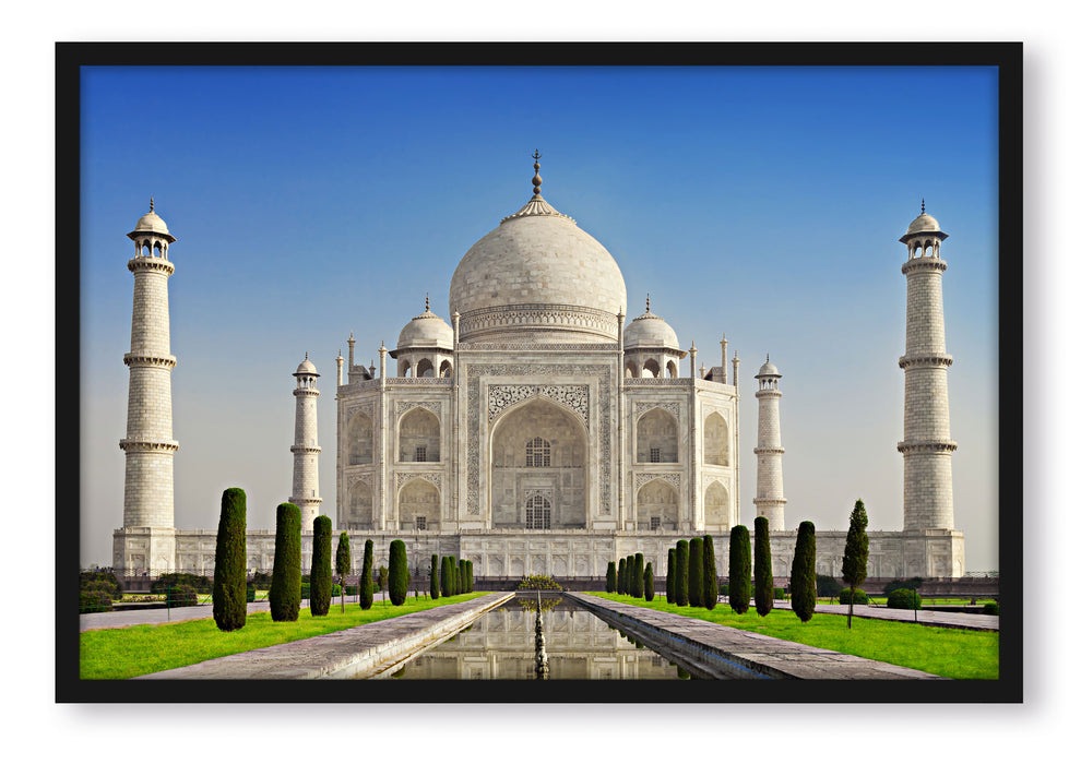 Gewaltiger Taj Mahal, Poster mit Bilderrahmen