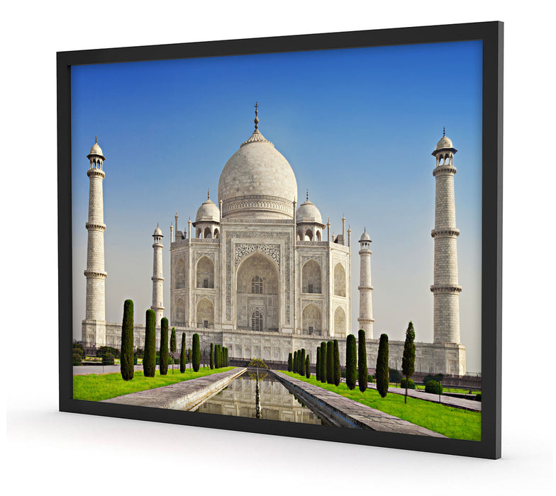 Gewaltiger Taj Mahal, Poster mit Bilderrahmen