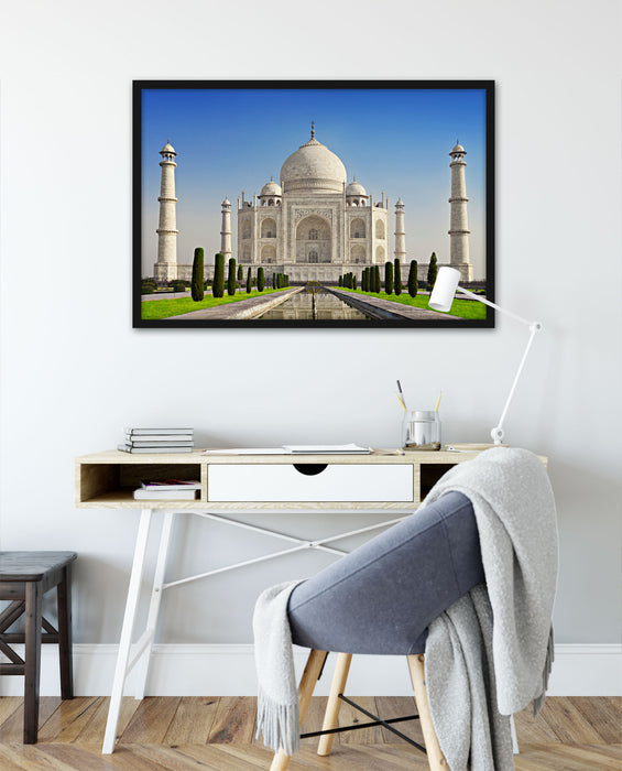 Gewaltiger Taj Mahal, Poster mit Bilderrahmen