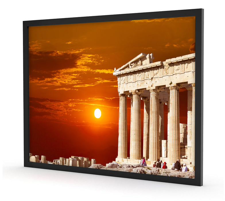 Tempel der Athene, Poster mit Bilderrahmen