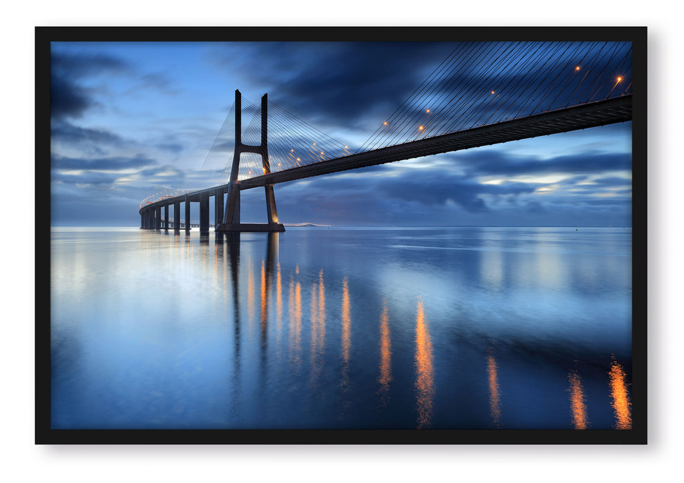 Ponte Vasco da Gama Lissabon, Poster mit Bilderrahmen