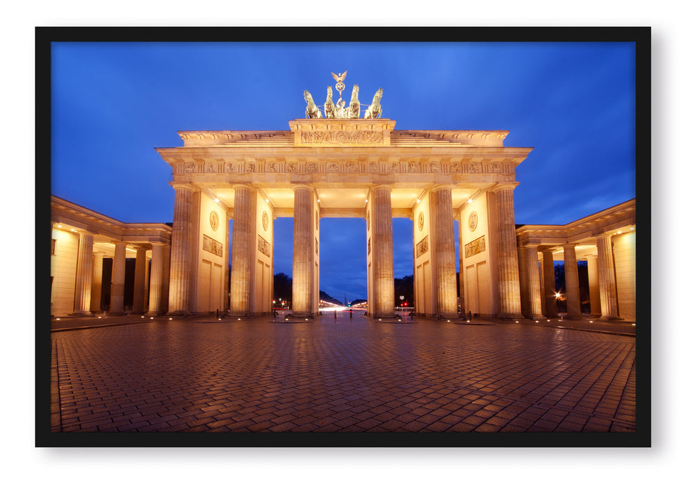 Pixxprint Brandenburger Tor, Poster mit Bilderrahmen