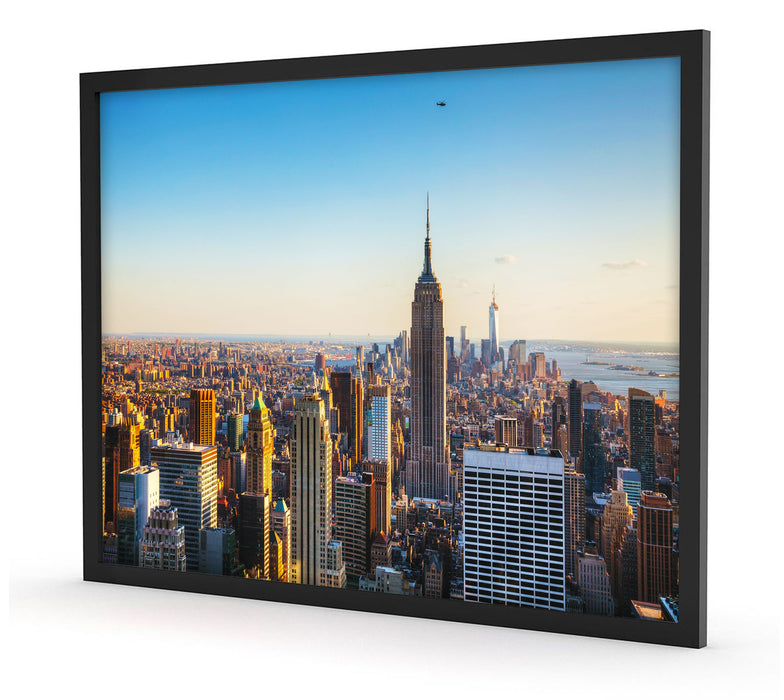 Empire State Building in New York, Poster mit Bilderrahmen