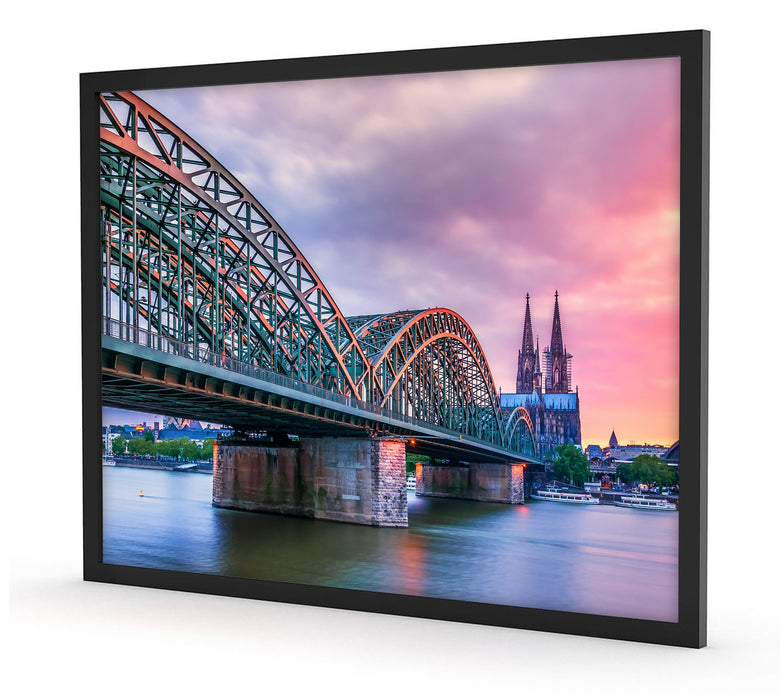 Hohenzollernbrücke in Köln, Poster mit Bilderrahmen