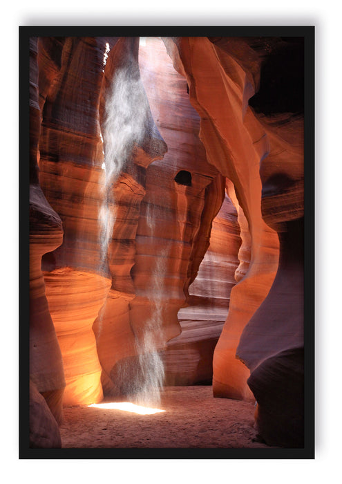 Sand Antelope Canyon, Poster mit Bilderrahmen