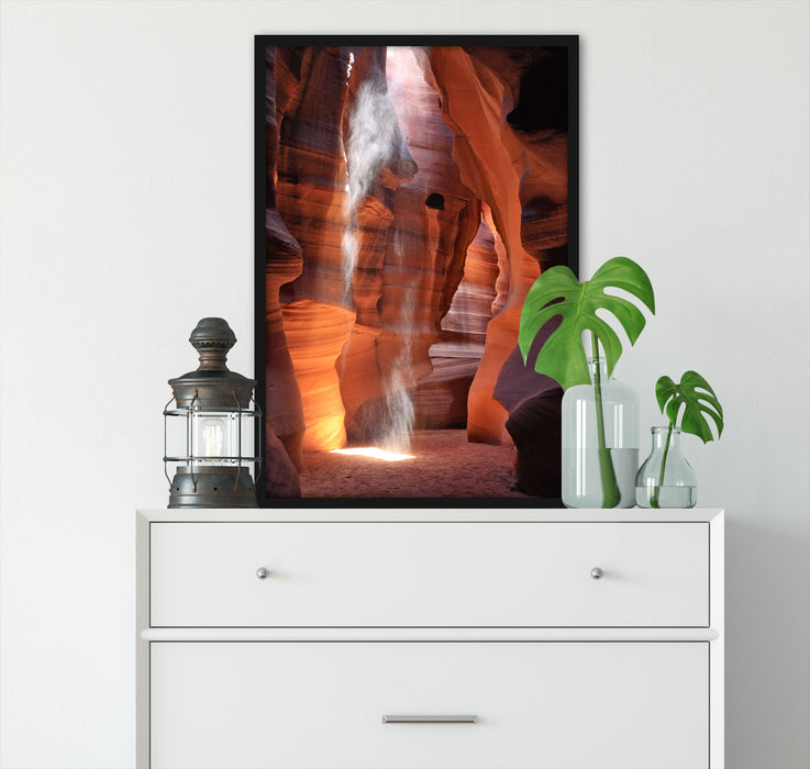 Sand Antelope Canyon, Poster mit Bilderrahmen