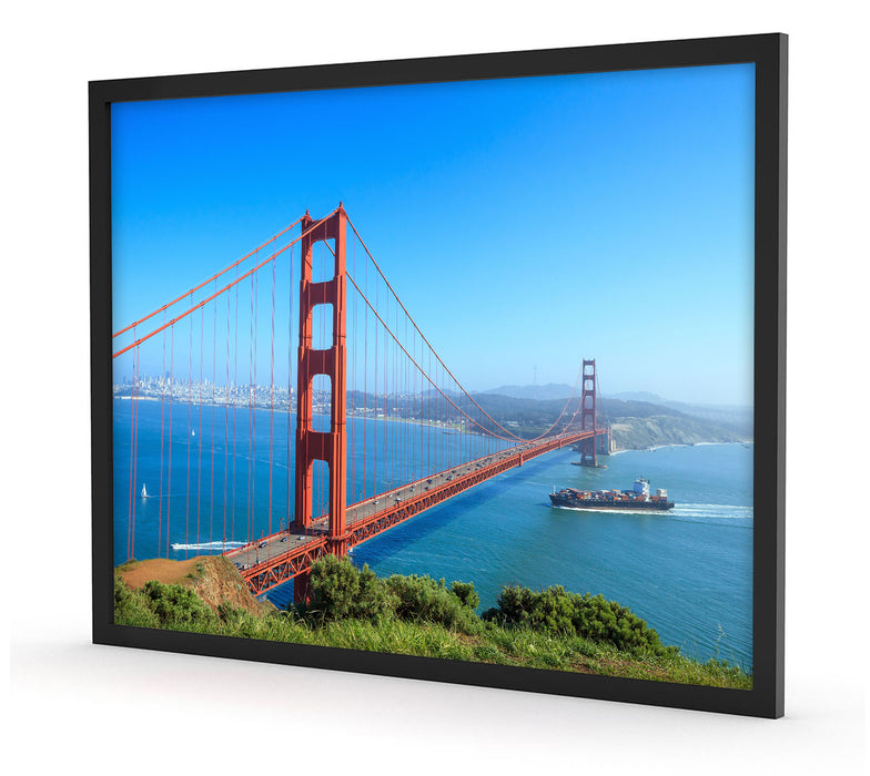 Golden Gate Bridge, Poster mit Bilderrahmen