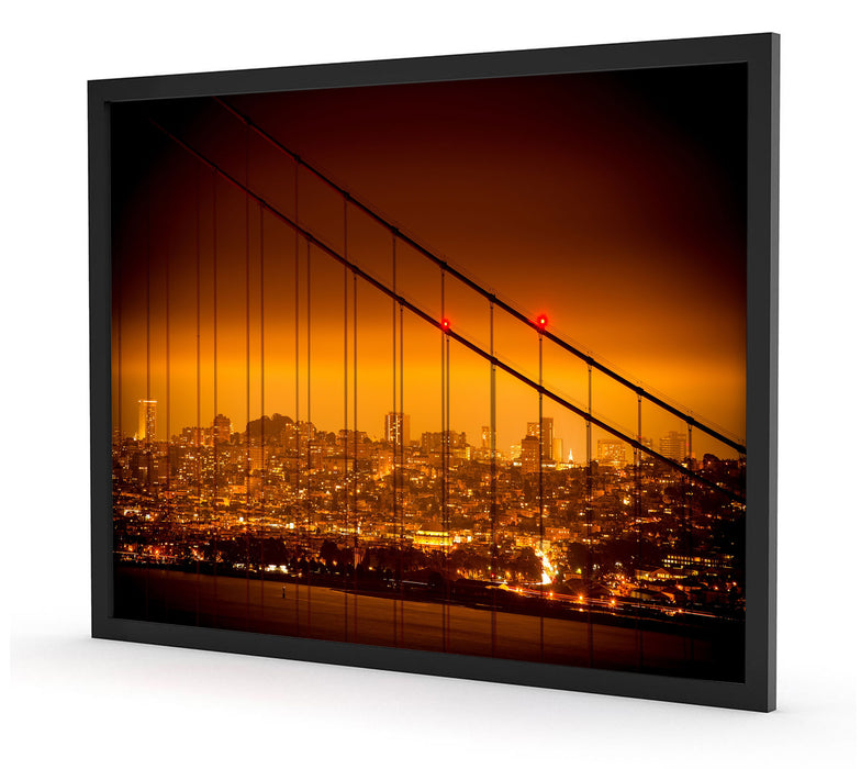 San Francisco Skyline, Poster mit Bilderrahmen