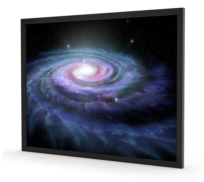 Sternenwirbel Galaxie, Poster mit Bilderrahmen