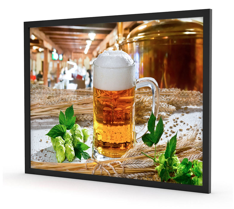 Deutsches frisches Bier, Poster mit Bilderrahmen