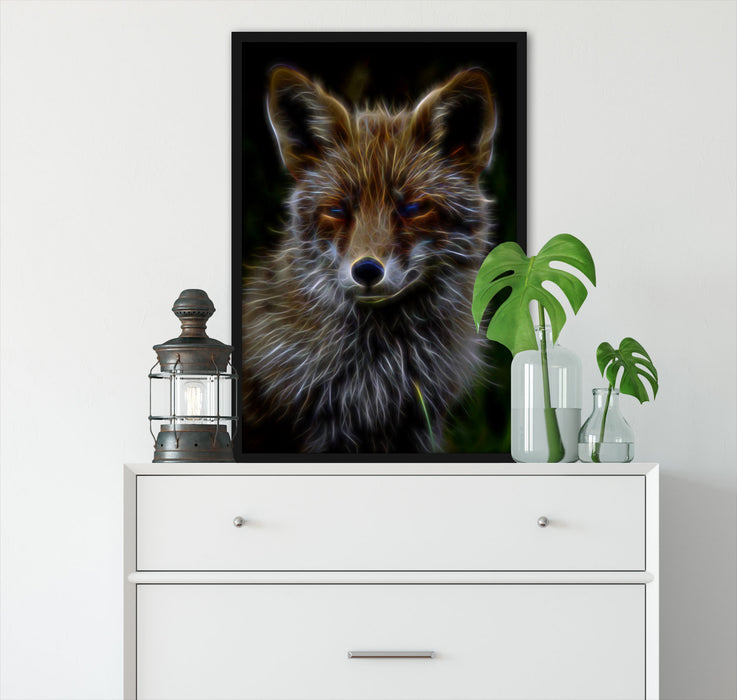 schöner Fuchs, Poster mit Bilderrahmen