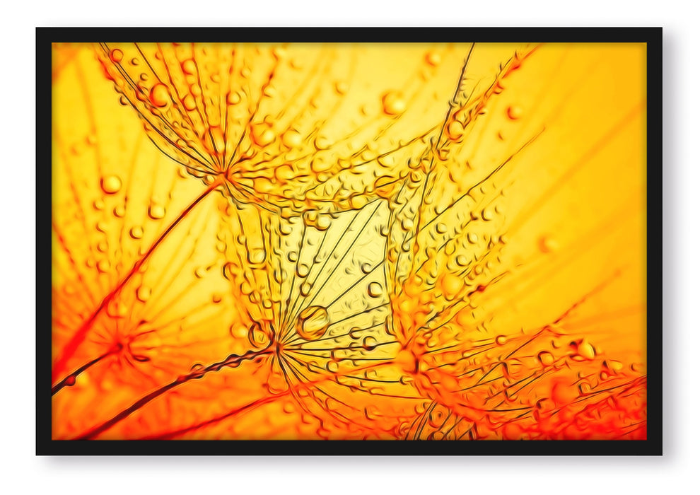 Pixxprint Pusteblumen Tau, Poster mit Bilderrahmen