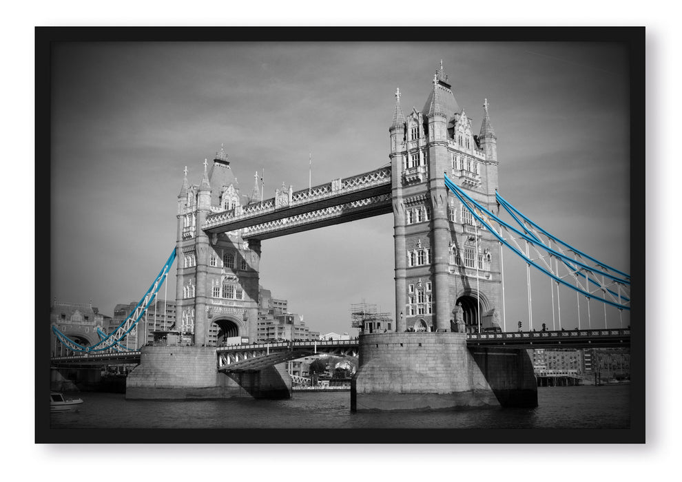 Pixxprint legendäre Tower Bridge, Poster mit Bilderrahmen