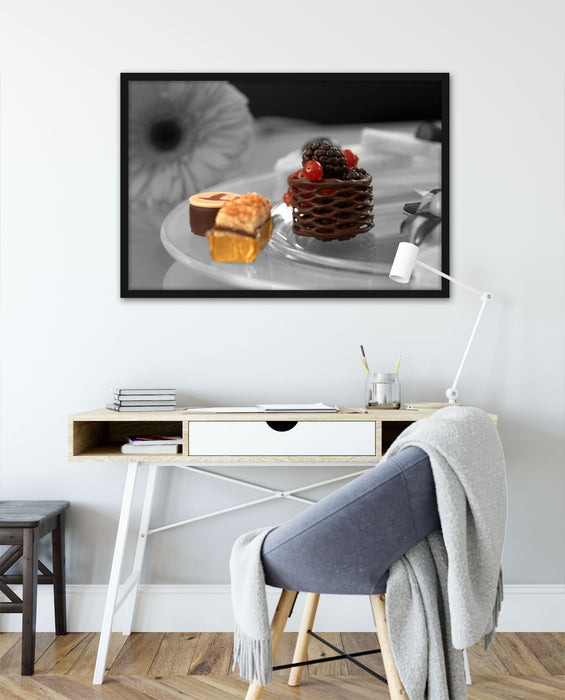 appetitliche süße Desserts, Poster mit Bilderrahmen